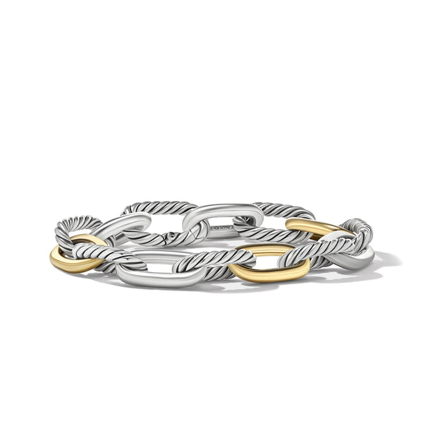 DY Madison Chain Bracelet in Sterling Silver with 18K Yellow Gold