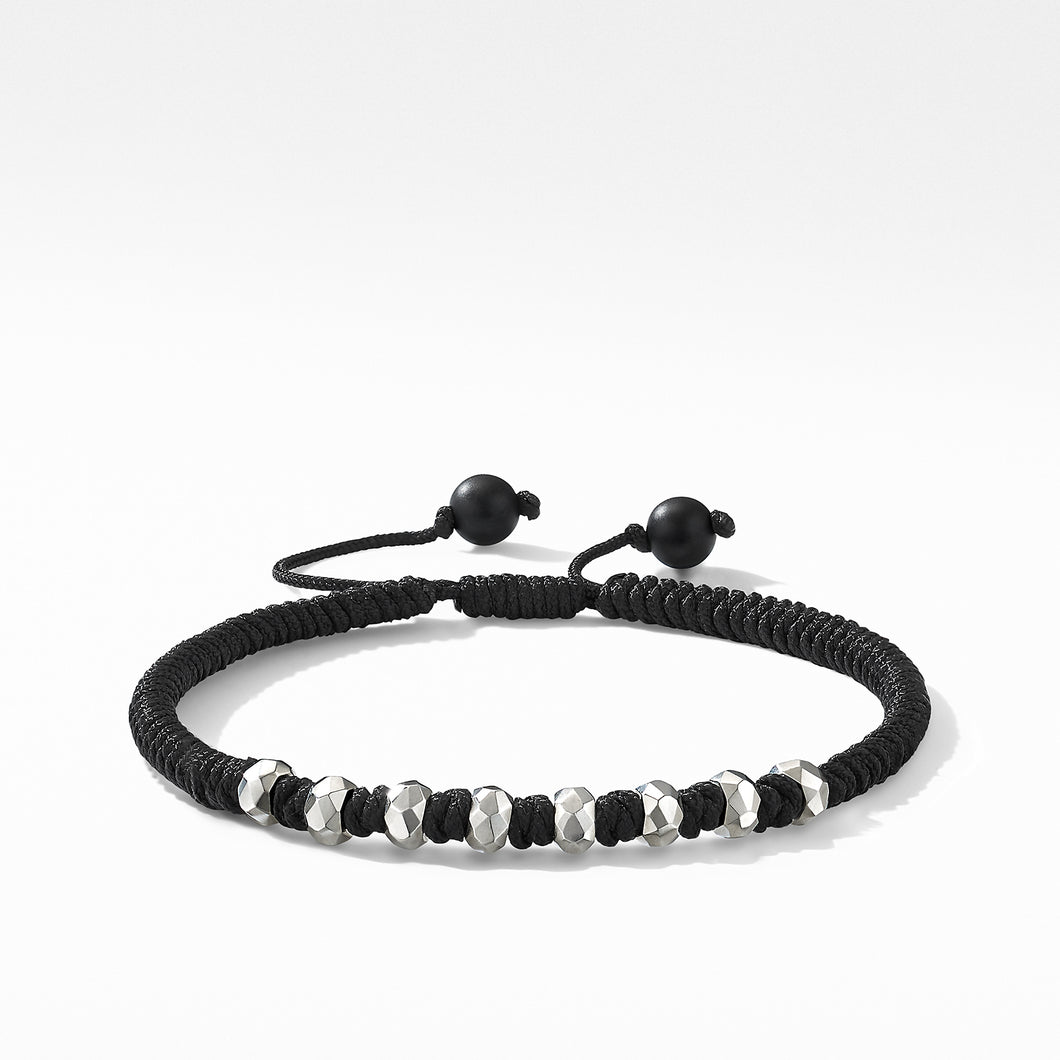 DY Fortune Woven Bracelet in Black with Black Onyx