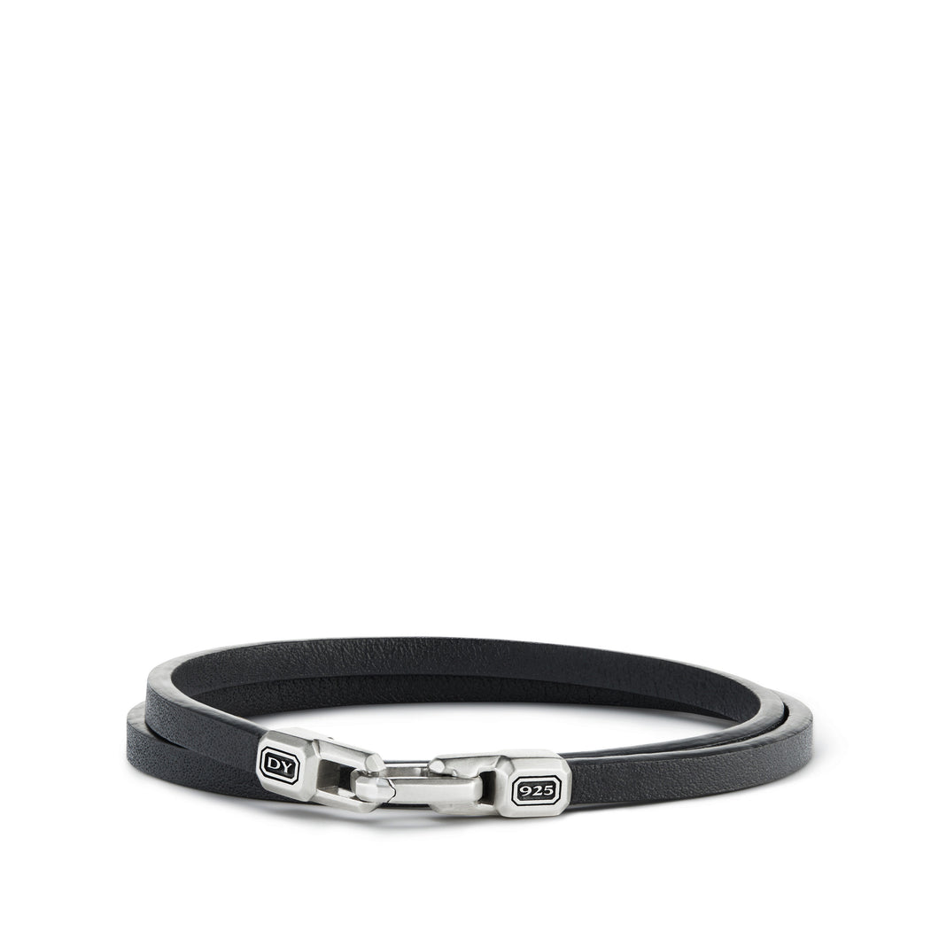Streamline Double-Wrap Leather Bracelet