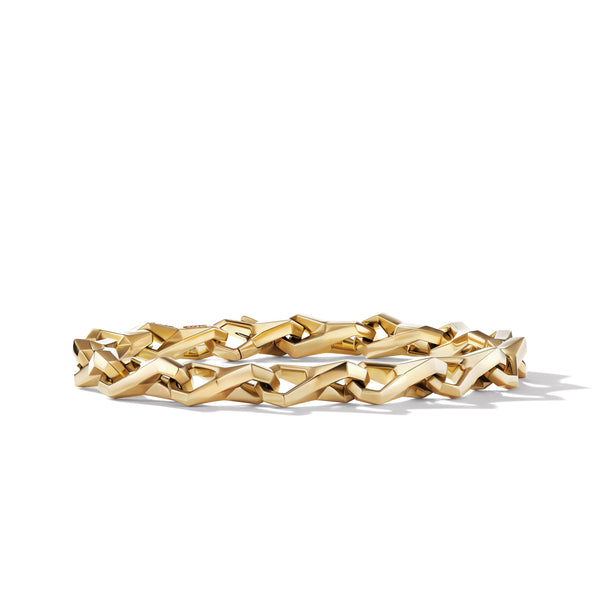 Faceted Link Bracelet in 18K Yellow Gold