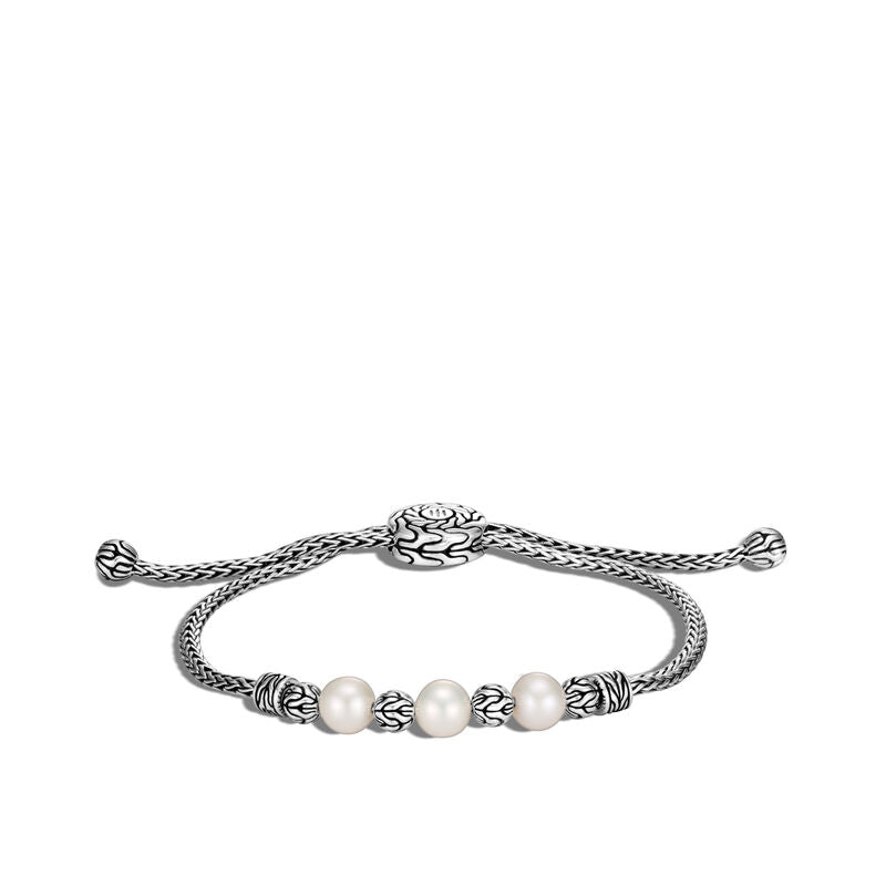 Classic Chain Pull Through Bracelet, Freshwater Pearl
