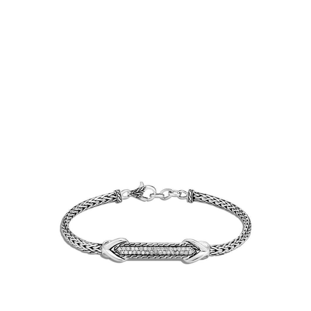 Asli Link ID Bracelet with Diamonds