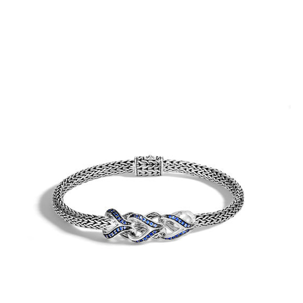 Women's Asli Link Station Bracelet with Blue Sapphire