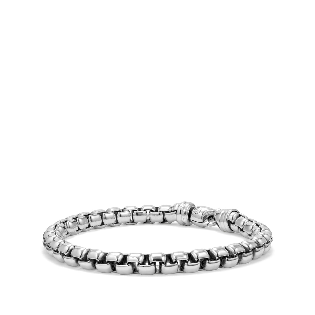 Box Chain Bracelet in Sterling Silver