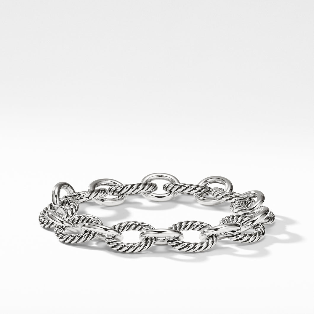 Oval Link Chain Bracelet in Sterling Silver