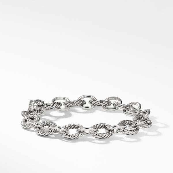 Oval Link Chain Bracelet in Sterling Silver
