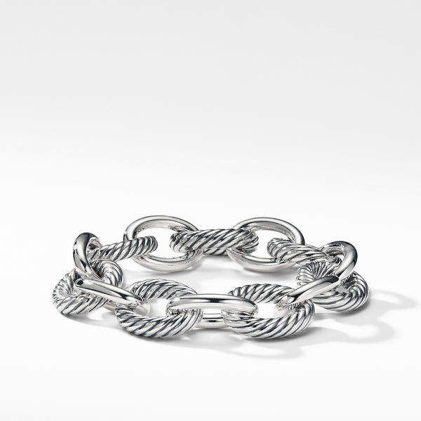 Oval Link Chain Bracelet in Sterling Silver