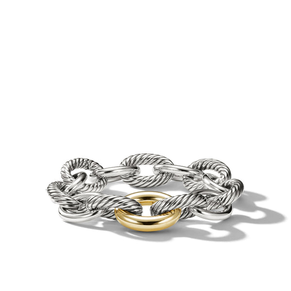 Oval Extra-Large Link Bracelet with 18K Yellow Gold
