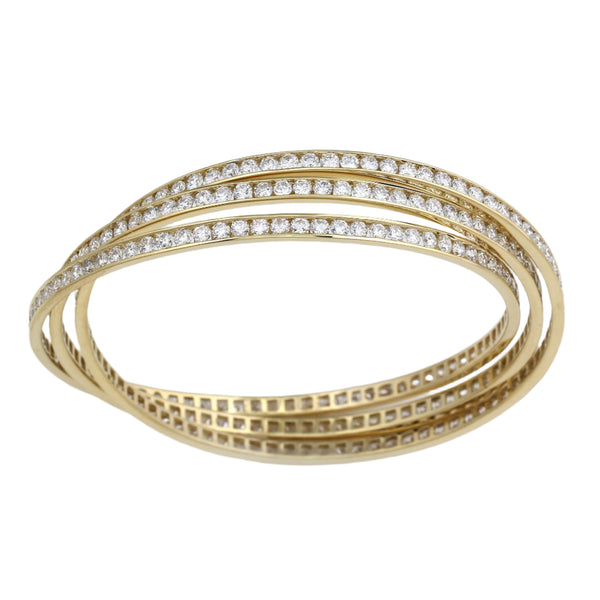Intertwined Diamond Bangles
