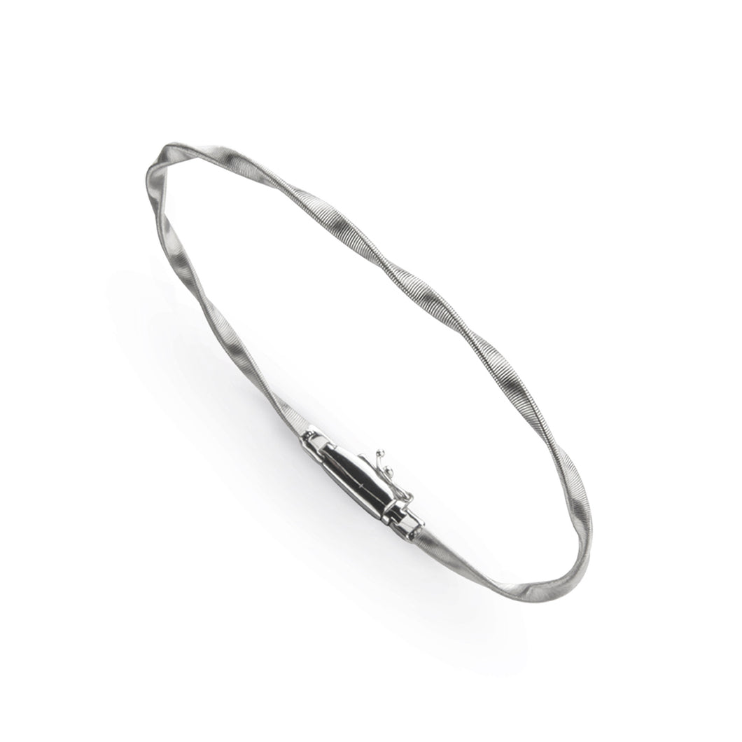 18K White Gold Stackable Bangle