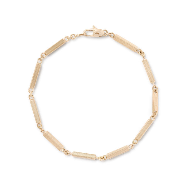 Uomo Collection 18K Yellow Gold Coil Station Wide Link Bracelet