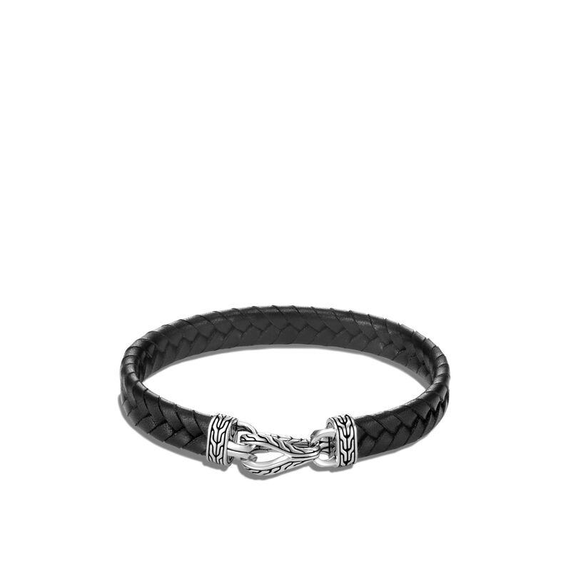 Asli Classic Chain Link Station Bracelet, Leather
