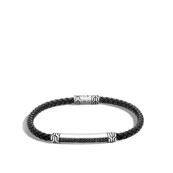 Classic Chain Station Bracelet with Black Sapphire