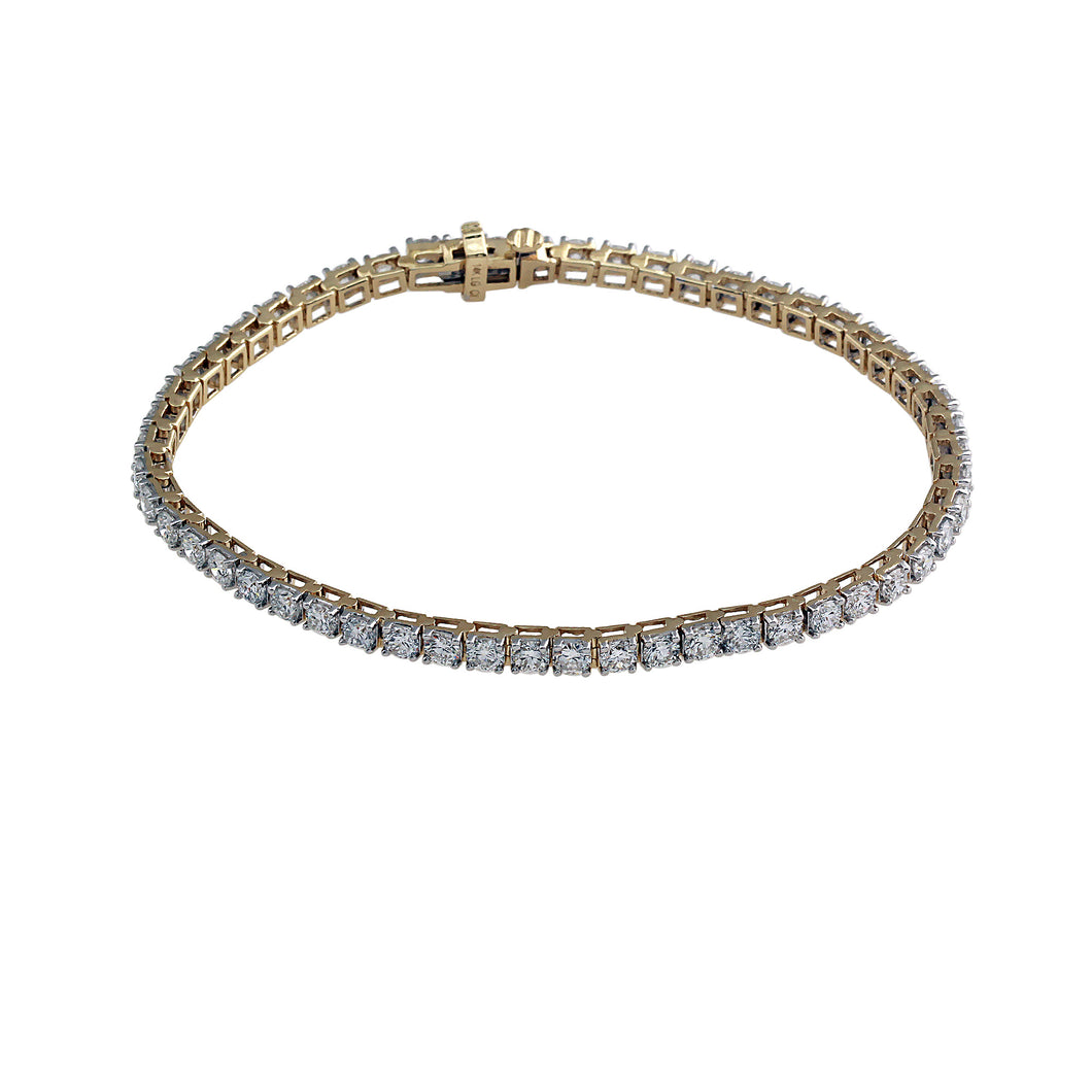 Lab Grown Diamond Tennis Bracelet - Gold