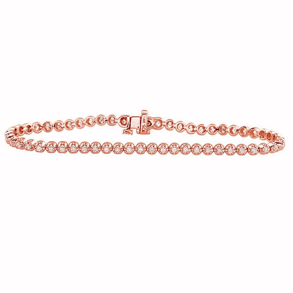 14K Gold 1.00 CTW Diamond Line Bracelet