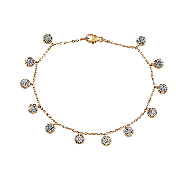 Blaze Lab-Grown Diamond Dangle Bracelet - 14k Gold Over Sterling Silver (.52 ct. tw.)