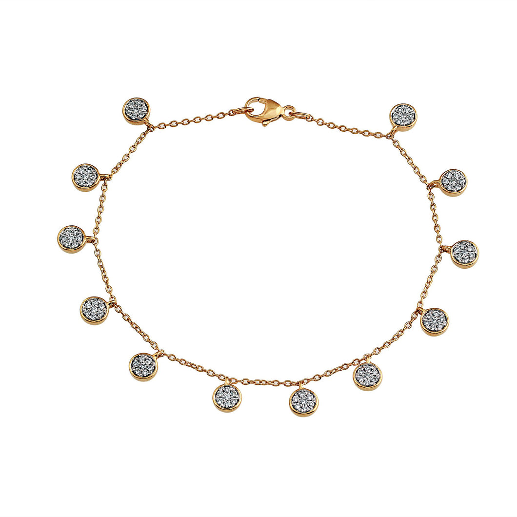 Blaze Lab-Grown Diamond Dangle Bracelet - 14k Gold Over Sterling Silver (.52 ct. tw.)