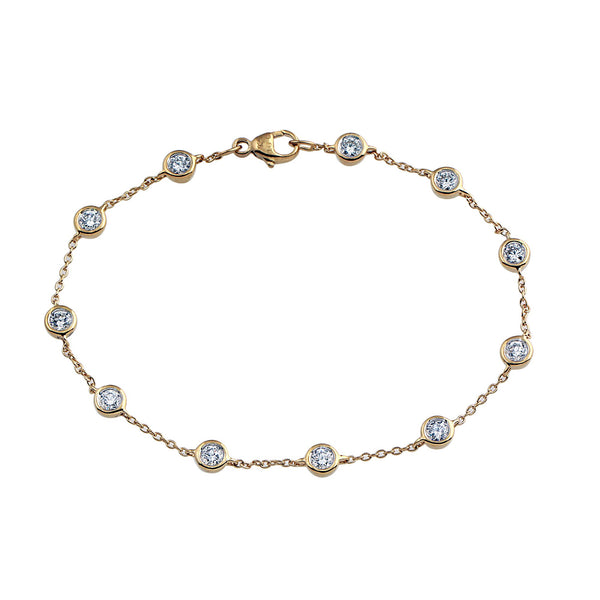 Phoenix Lab-Grown Diamond Station Bracelet - 14k Gold Over Sterling Silver (1.1 ct. tw.)