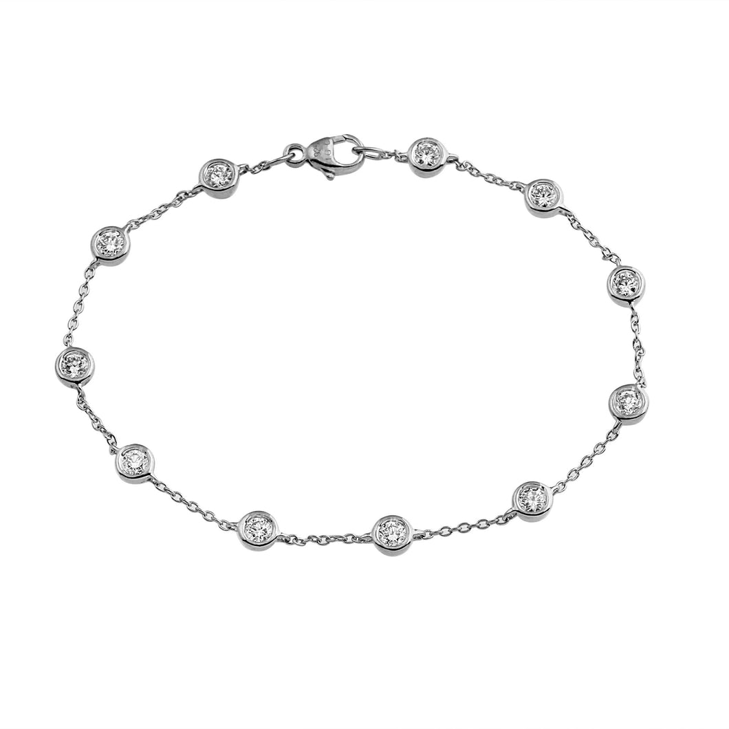 Phoenix Lab-Grown Diamond Station Bracelet - Sterling Silver (1.1 ct. tw.)