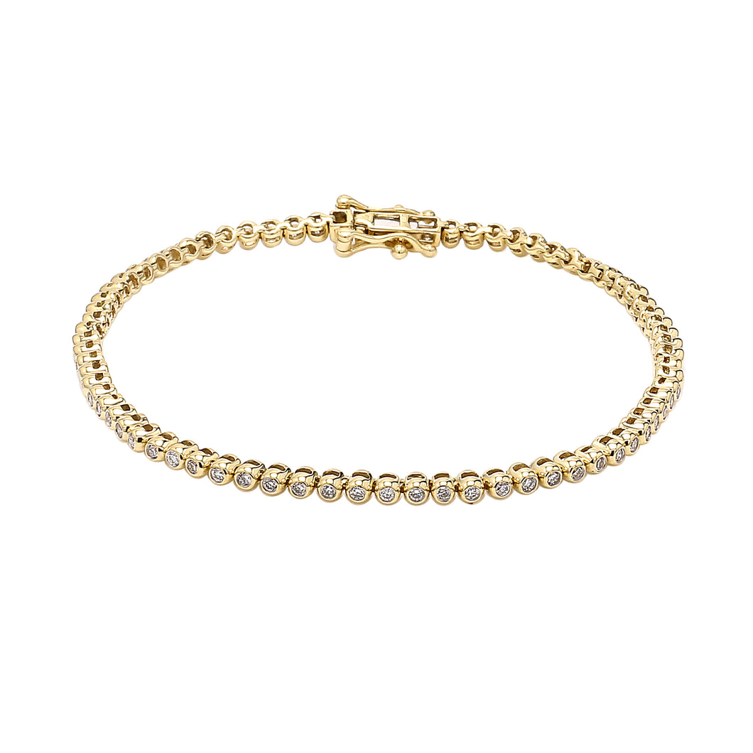 1.00CT TW Lab-Created Diamond Link Bracelet in 14K Yellow Gold