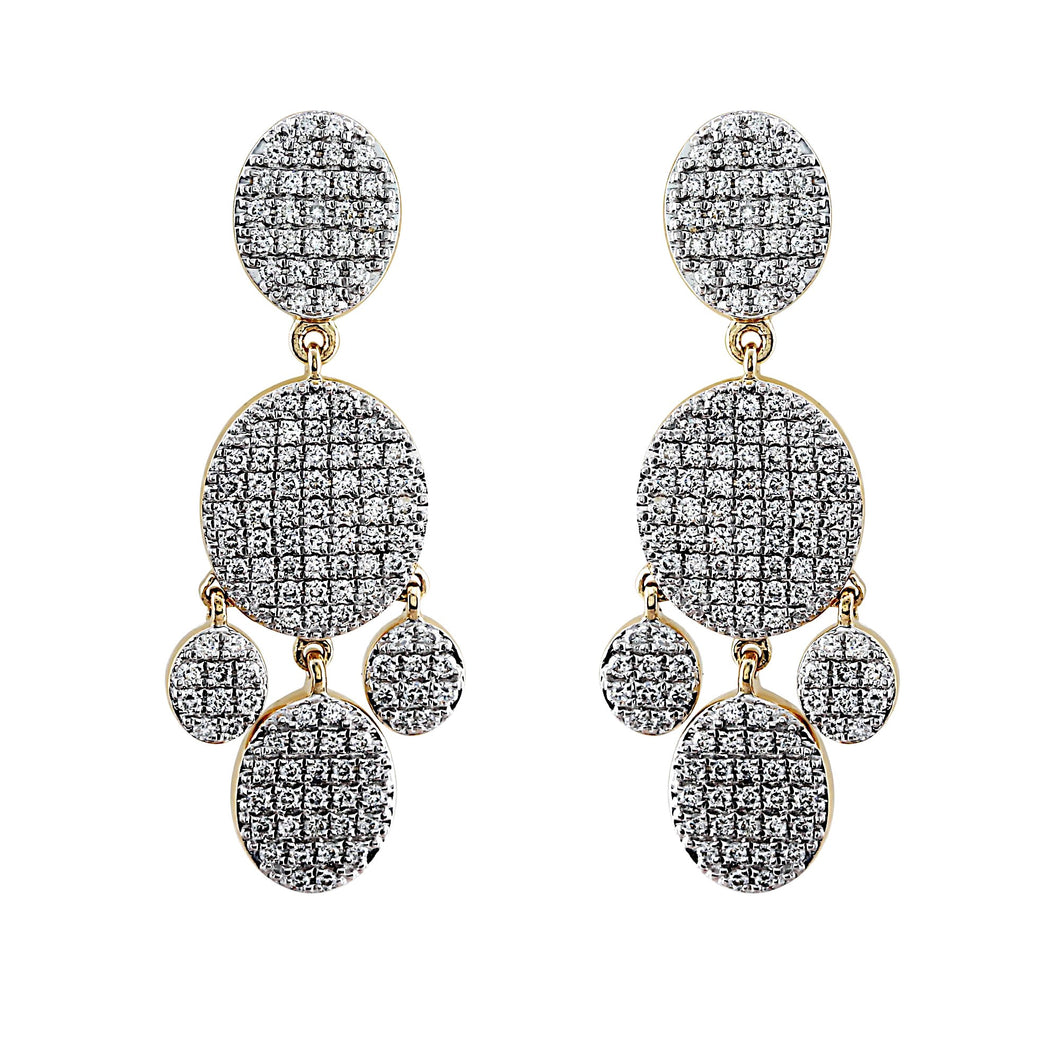 Blaze Lab-Grown Diamond Chandelier Earrings - 14k Gold Over Sterling Silver (1.79 ct. tw.)