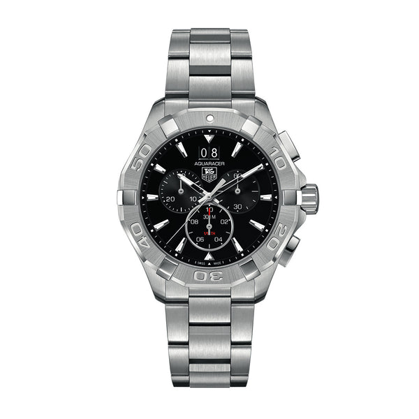 TAG Heuer Aquaracer Calibre 16 Automatic Mens Black Steel Chronograph