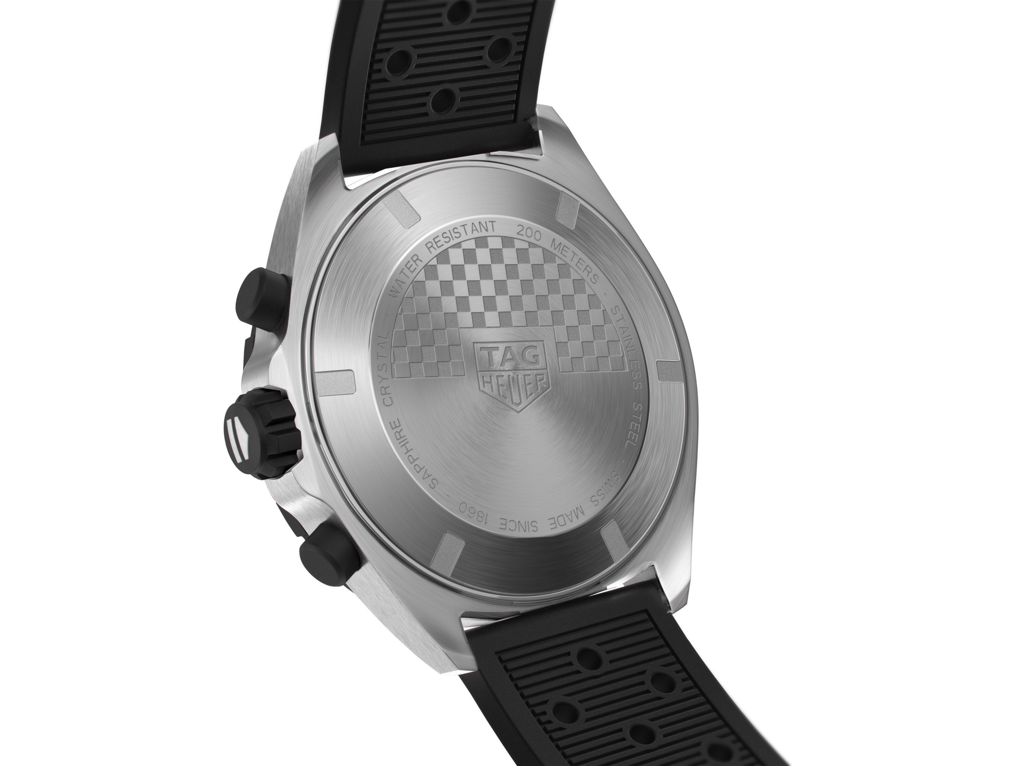 TAG Heuer Formula 1 Quartz Mens Black Rubber Chronograph – Little