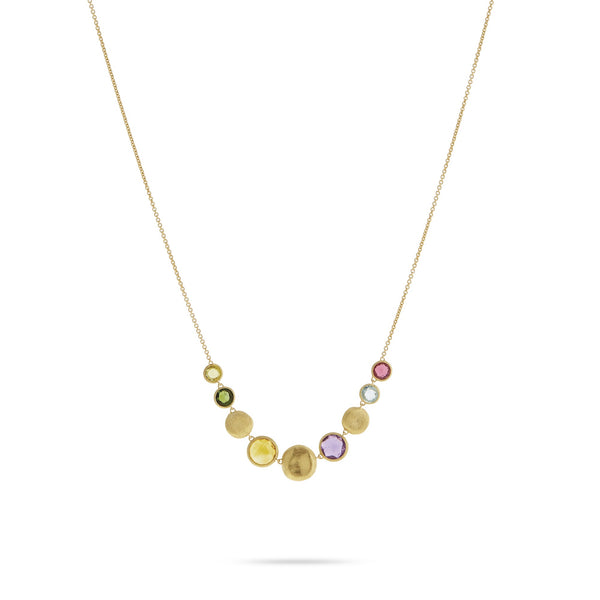 18K Yellow Gold with Mixed Stone Necklace