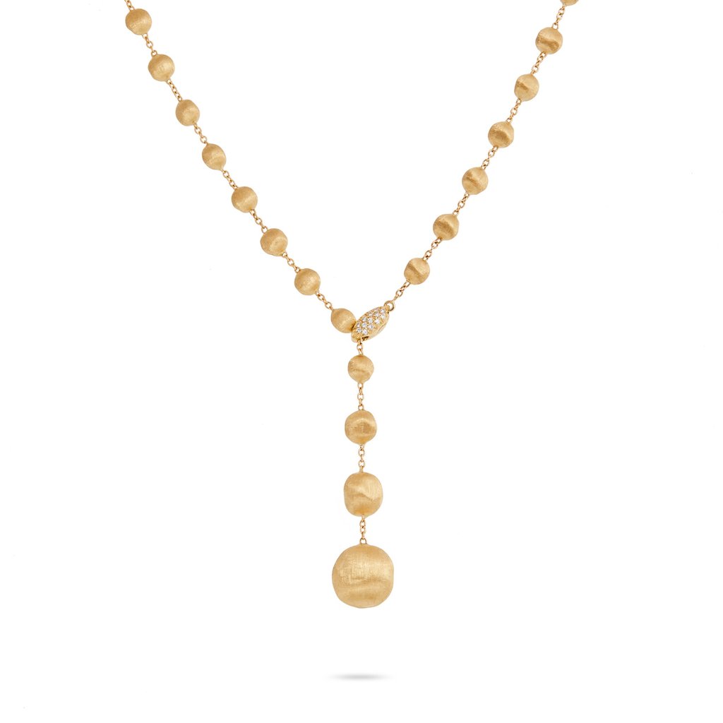 18k Yellow Gold Lariat Necklace