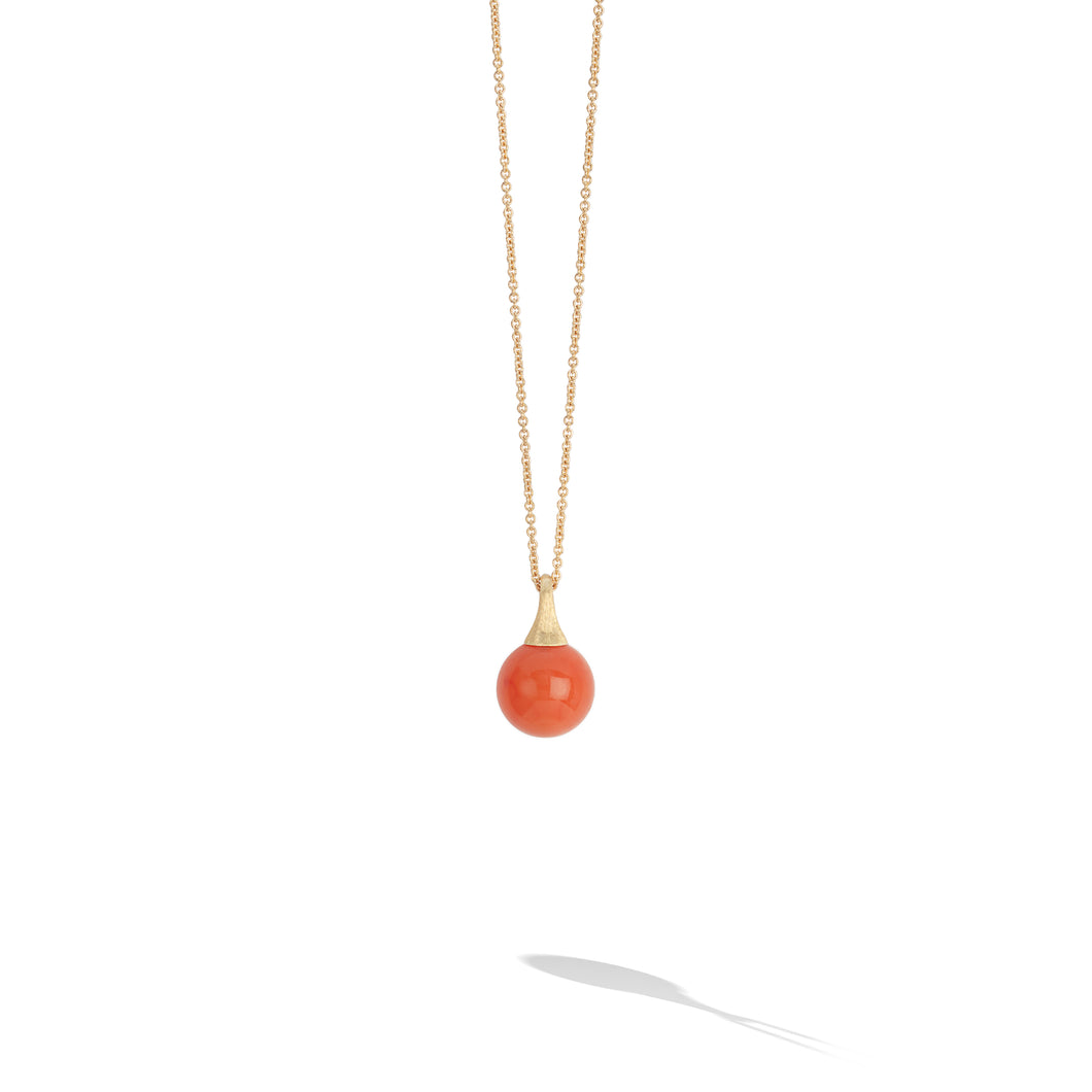 Africa Boule Collection 18K Yellow Gold and Carnelian Pendant