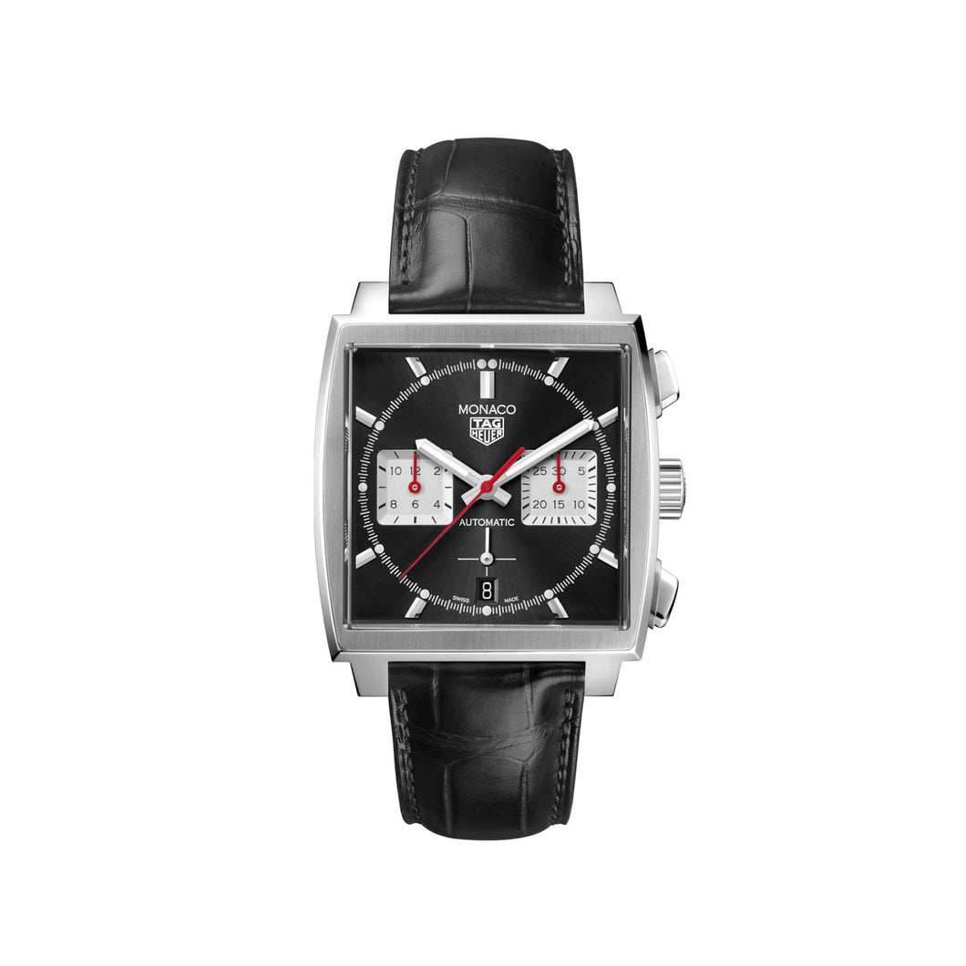 TAG Heuer Monaco 160 Special Edition Heuer 02 Automatic Mens Black Leather Chronograph