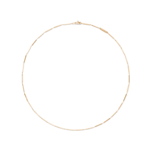 Uomo Collection 18K Yellow Gold Coil Station Link Necklace