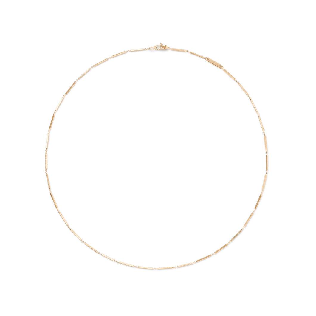 Uomo Collection 18K Yellow Gold Coil Station Link Necklace
