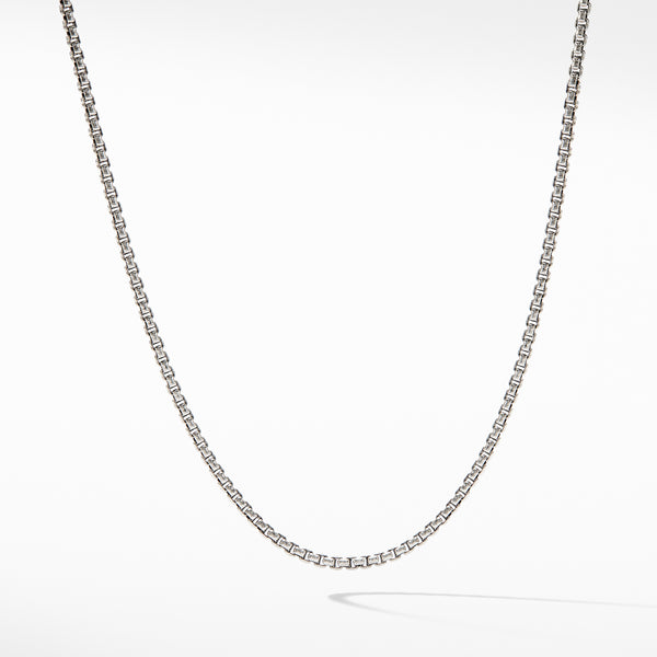 Box Chain Necklace in Sterling Silver with 14K Yellow Gold Accent, 1.7mm