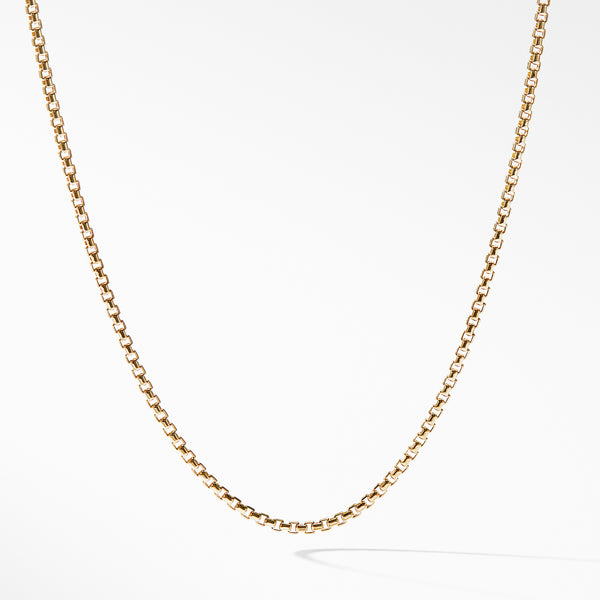 Box Chain Necklace in 18K Gold, 1.7mm
