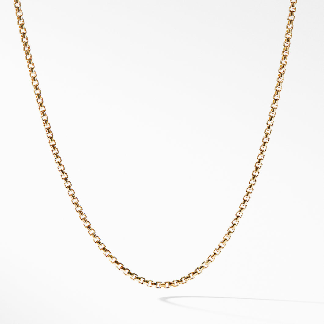 Box Chain Necklace in 18K Gold, 1.7mm