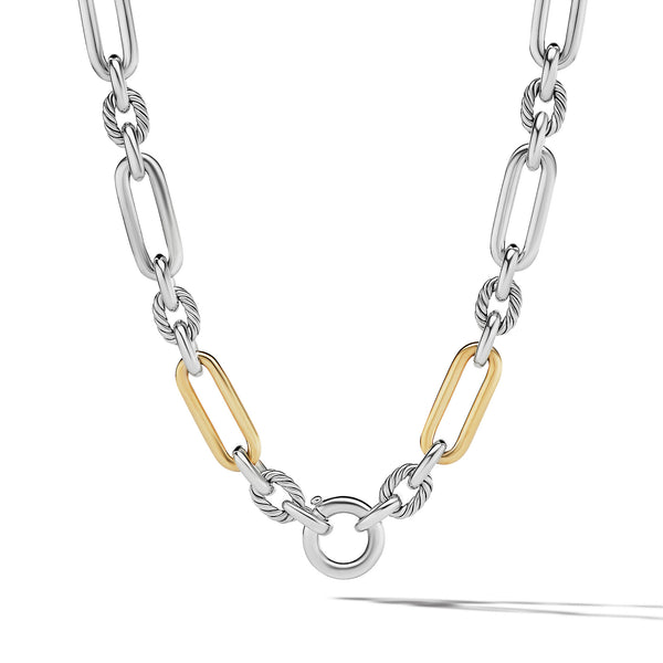Lexington Chain Necklace in Sterling Silver with 18K Yellow Gold