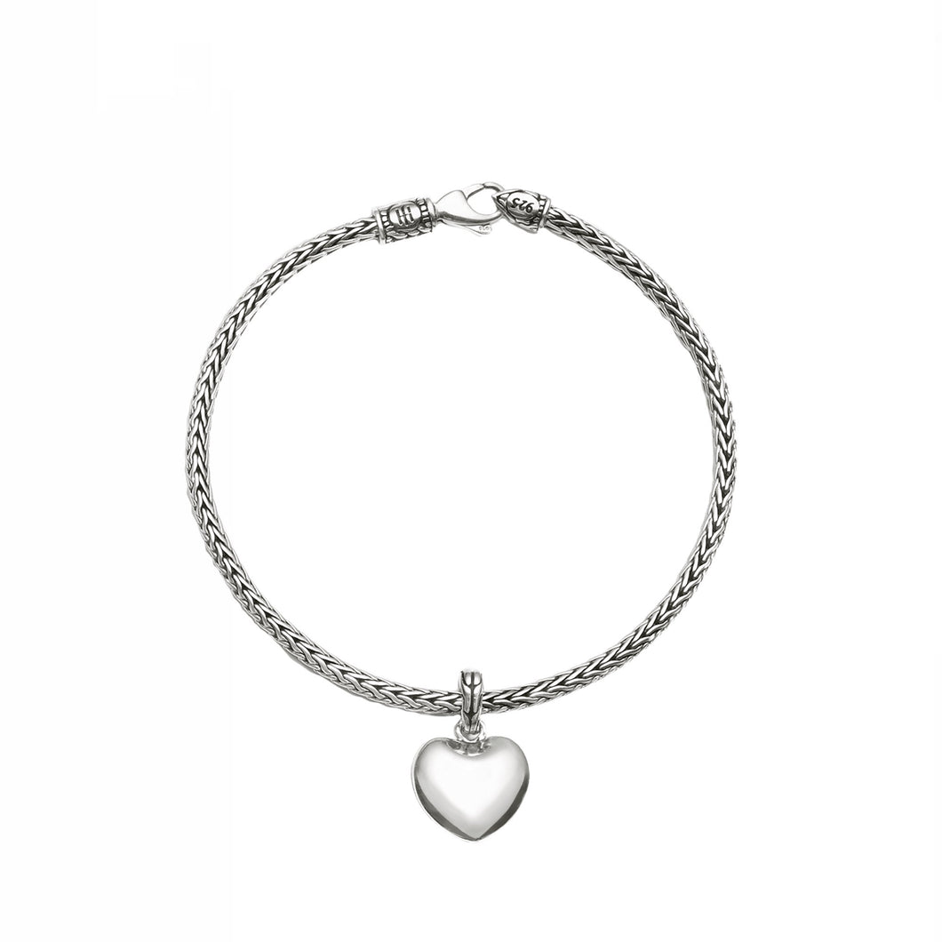 Classic Chain Heart Charm Mini Chain Bracelet