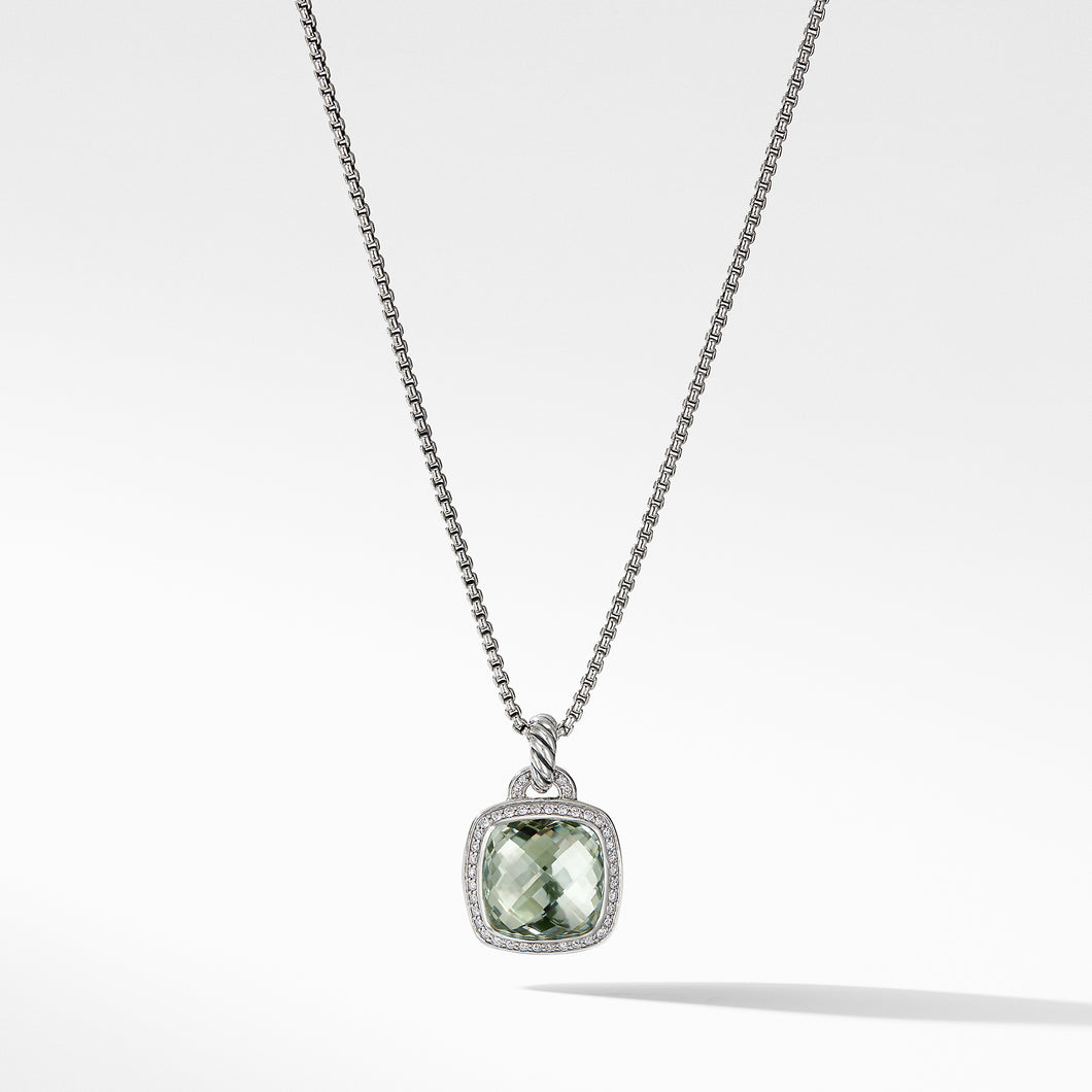Pendant with Prasiolite and Diamonds