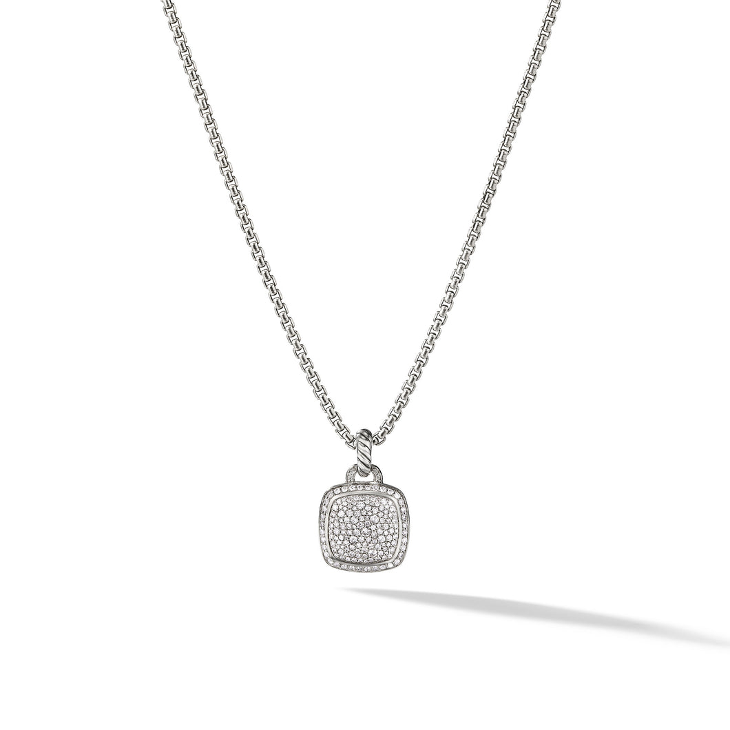Albion Pendant in Sterling Silver with Pave© Diamonds