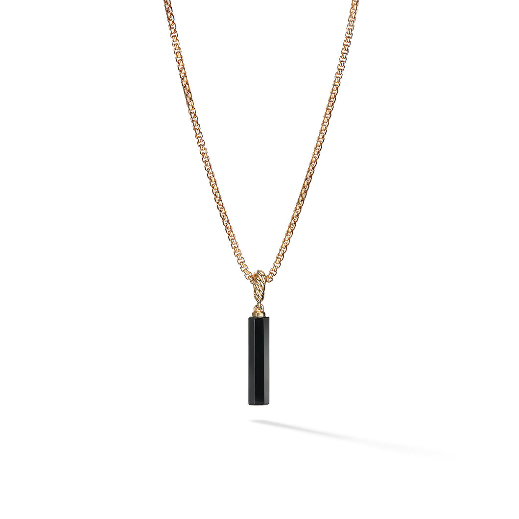 Barrel Charm in Black Onyx with 18K Yellow Gold