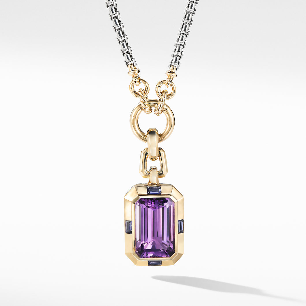 Novella Pendant with Amethyst and 18K Yellow Gold