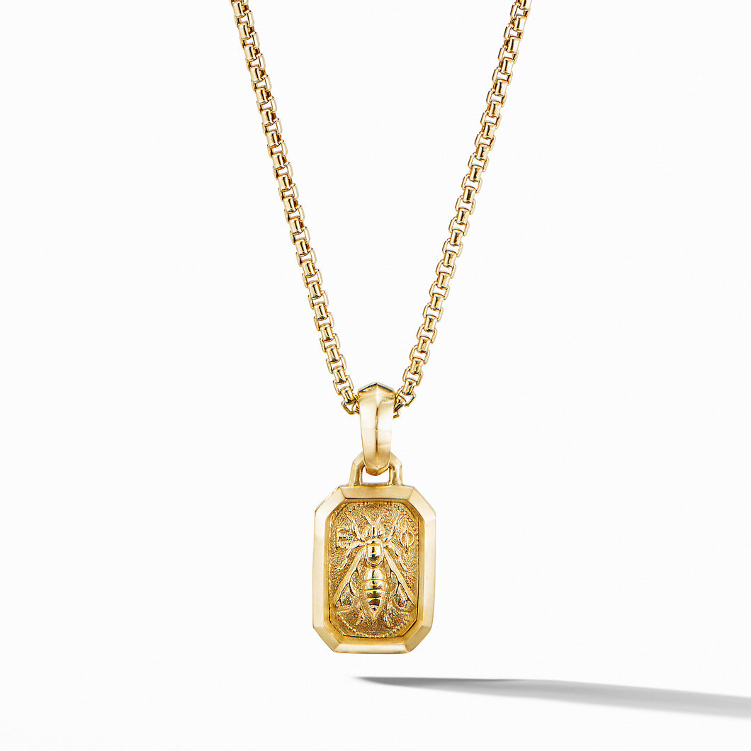 Petrvs Small Bee Pendant in 18K Yellow Gold