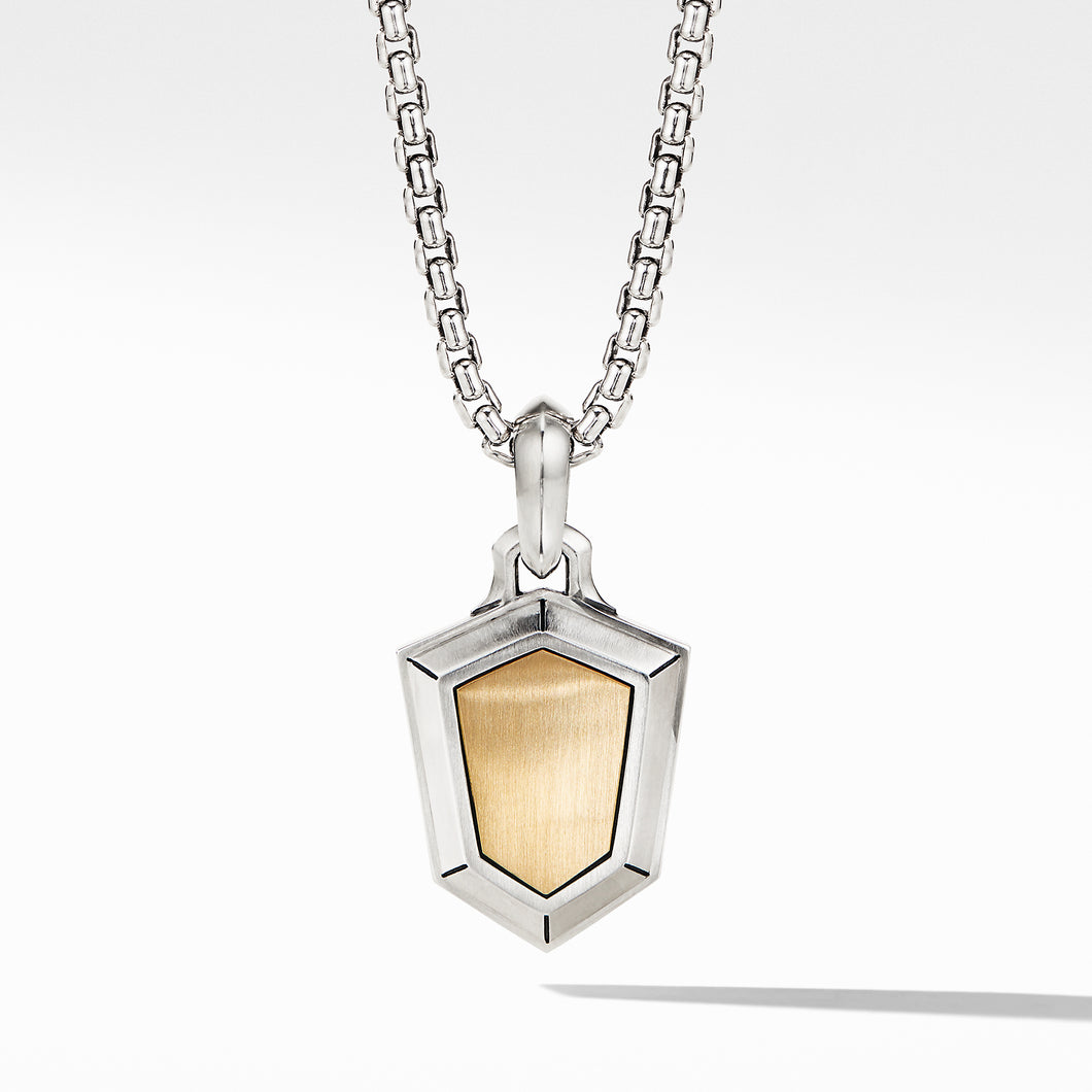 Shield Amulet with 18K Yellow Gold