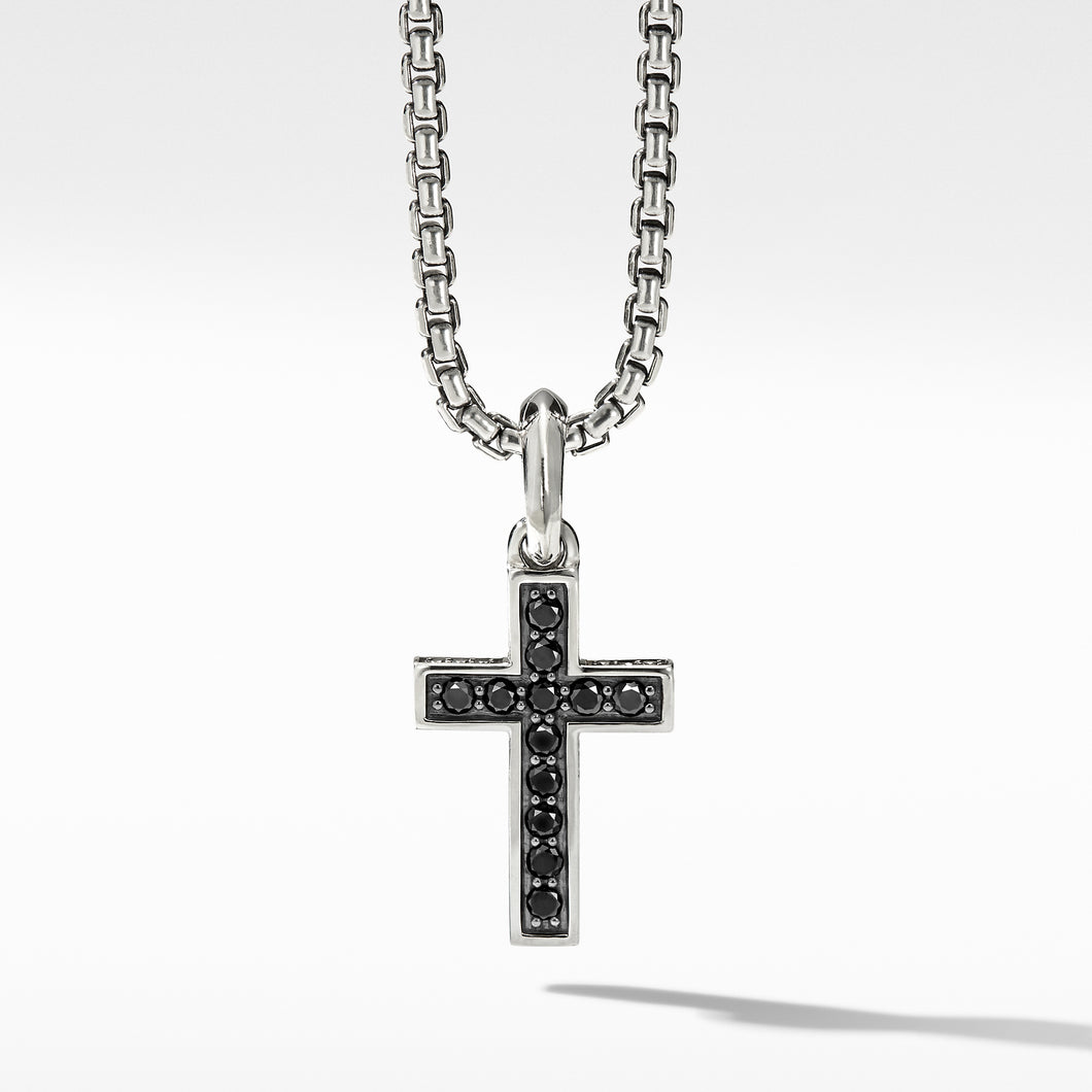 Cross Pendant with Pavé© Black Diamonds