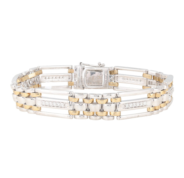 0.75 CTW Gents Fancy Link Diamond Bracelet – Little Switzerland