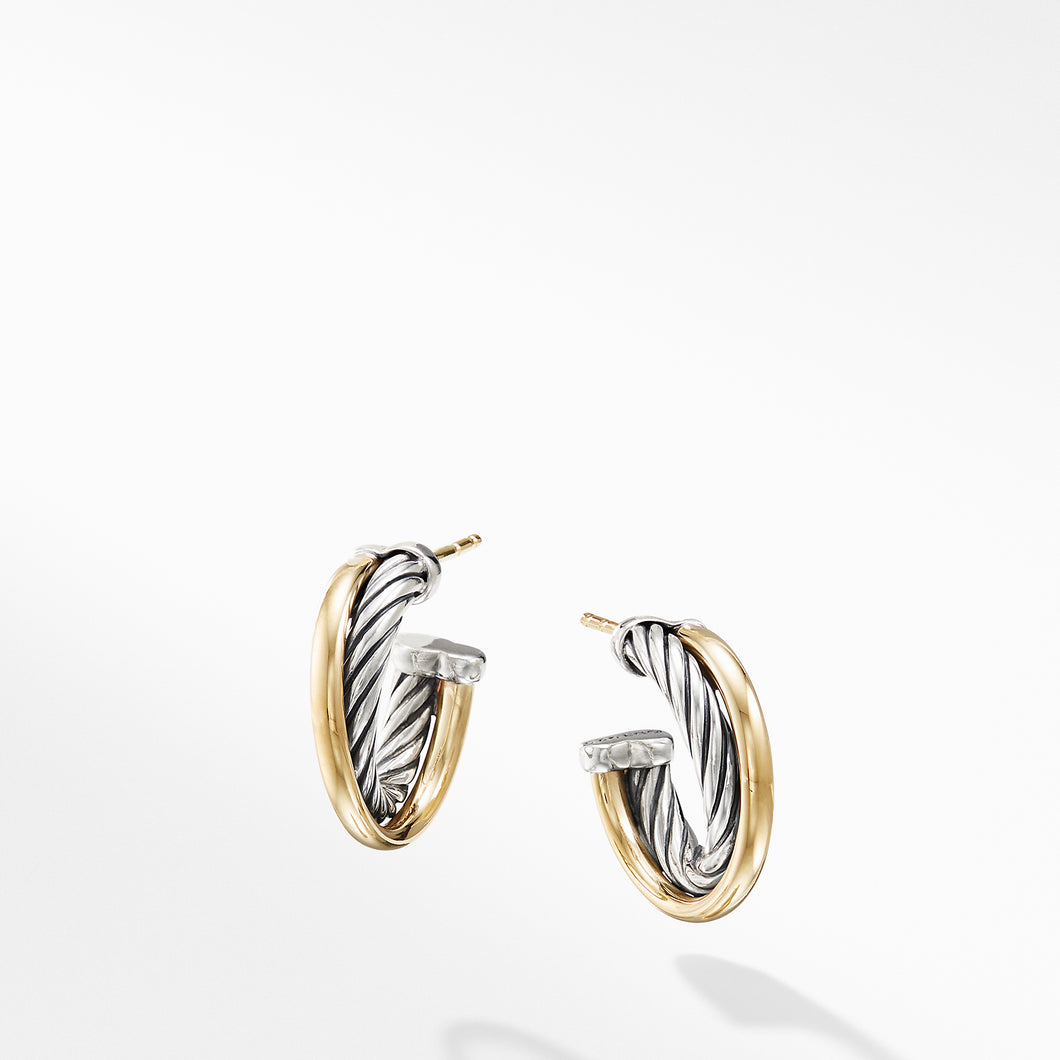 Hoop Earrings with 18K Gold