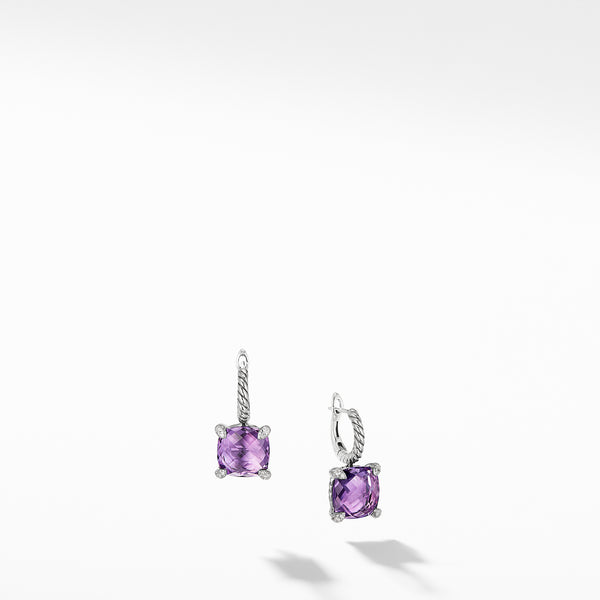 Earrings with Amethyst and Diamonds