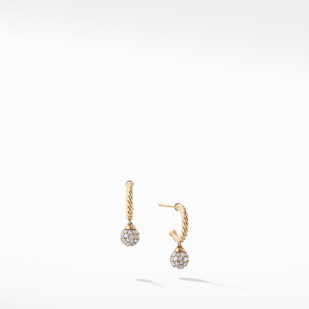 Solari Hoop Pave Earrings with Diamonds in 18K Gold