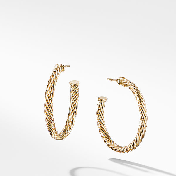 Cablespira Hoop Earrings in 18K Yellow Gold